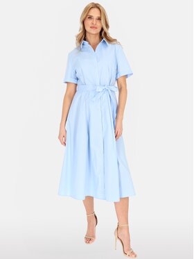 Perso Perso Sukienka letnia RBE255729F Błękitny Regular Fit