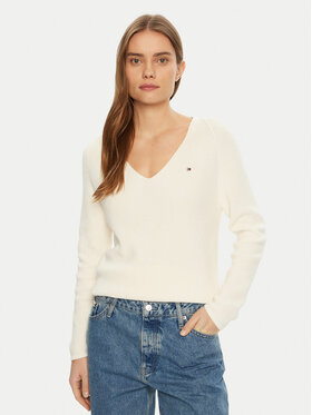 Tommy Hilfiger Tommy Hilfiger Svetr WW0WW44452 Écru Regular Fit