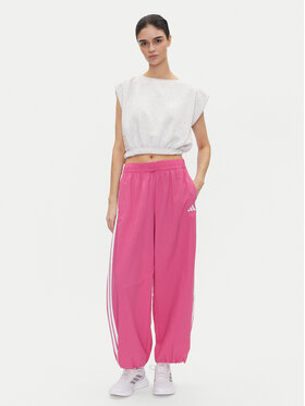 adidas adidas Pantaloni trening Essentials 3-Stripes JC8167 Roz Loose Fit