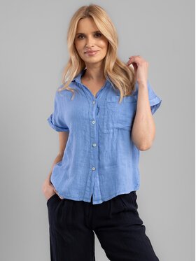 Perso Perso Bluzka CHCE255027F Niebieski Regular Fit