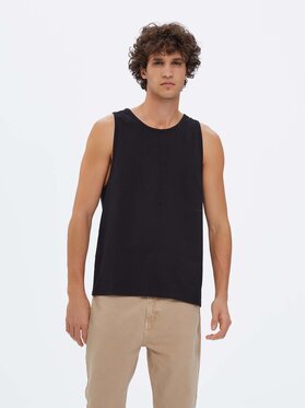Americanos Americanos Tank top Kingston Μαύρο Regular Fit