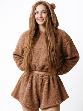 MissDenim MissDenim Dres Teddy Bear Brązowy Basic Fit