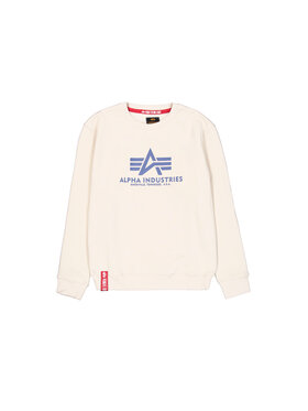Alpha Industries Alpha Industries Bluza Basic Big Logo Sweatshirt Beżowy Regular Fit