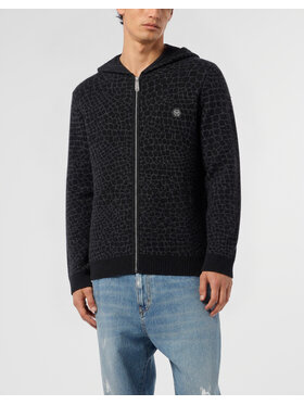 PHILIPP PLEIN PHILIPP PLEIN Kardigan 32062 Czarny Regular Fit