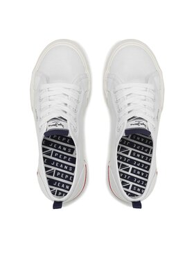 Pepe Jeans Tenis Superge Brady Basic G PGS30561 Bela