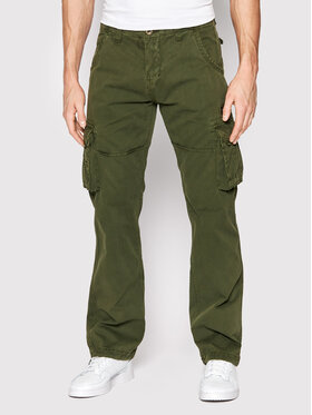 Alpha Industries Alpha Industries Pantaloni din material Jet 101212 Verde Straight Fit