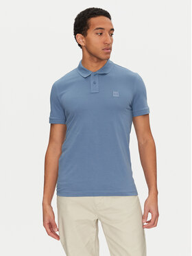 BOSS BOSS Тениска с яка и копчета Passenger 50507803 Син Slim Fit