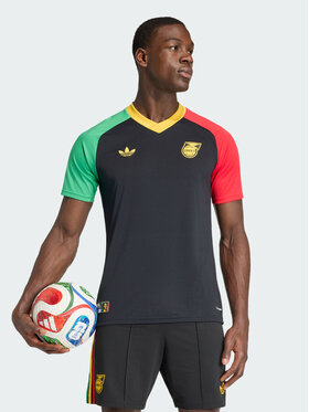 adidas adidas Koszulka techniczna Jamaica 26 x Bob Marley Away Pre Match Jersey Czarny Slim Fit