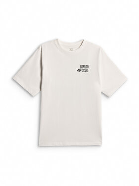 4F 4F T-Shirt T-SHIRT GALLERY Biały Loose Fit