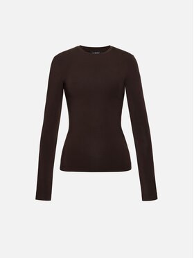 La Mania La Mania Longsleeve APRIL Brązowy ciemny Basic Fit