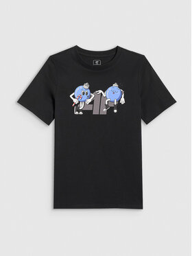 4F 4F T-Shirt CHRISTMAS DROP Czarny Regular Fit