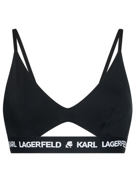 KARL LAGERFELD KARL LAGERFELD Σουτιέν Bralette Peephole Logo 211W2101 Μαύρο