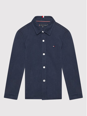 Tommy Hilfiger Tommy Hilfiger Koszula Pique KB0KB06934 D Granatowy Regular Fit