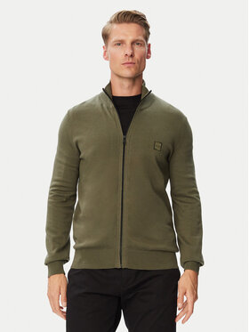 BOSS BOSS Pletena jopica Kanozip 50543692 Khaki Regular Fit