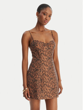 Bardot Bardot Koktejlové šaty Marcello 59817DB1 Hnedá Slim Fit