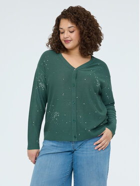 Fiorella Rubino Fiorella Rubino Cardigan M214L008492N035 Verde A-Line Fit