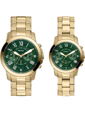 Fossil Fossil Zegarek FS6201SET Złoty