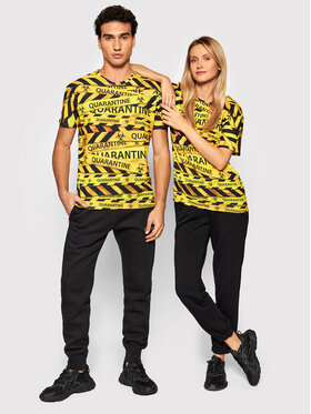 Mr. GUGU & Miss GO Mr. GUGU & Miss GO Marškinėliai Unisex Quarantine Geltona Regular Fit