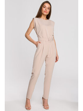 Stylove Stylove Kombinezon S259 Beżowy Regular Fit