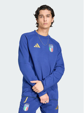 adidas adidas Bluza Italy Tiro Travel Crew Niebieski jasny Regular Fit