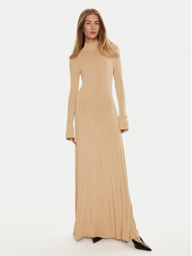 IVY OAK IVY OAK Трикотажна сукня Kourtney IO113144 Бежевий Slim Fit