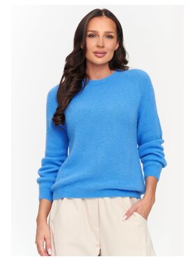 Makadamia Makadamia Sweter C80 Niebieski Loose Fit