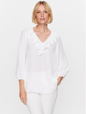 Marc Aurel Marc Aurel Blúz 6128 1000 93087 Fehér Relaxed Fit