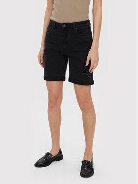 Vero Moda Vero Moda Szorty jeansowe Brenda 10265266 Czarny Regular Fit