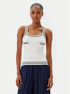 Fracomina Fracomina Top FR25ST4011K52401 Écru Slim Fit