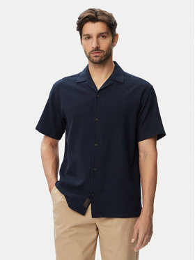 Jack & Jones Jack & Jones Cămașă Global Waffle Resort 12295551 Bleumarin Relaxed Fit