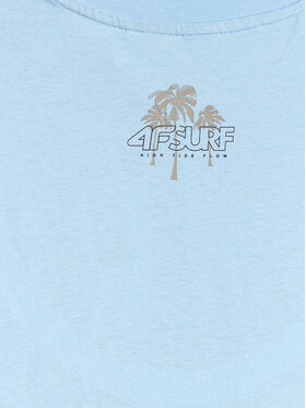 4F 4F T-Shirt CATCH THE WAVE Ανοιχτό μπλε Regular Fit