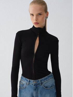 La Mania La Mania Bluzka HALI Czarny Basic Fit