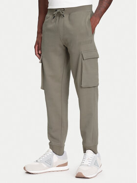 Guess Guess Teplákové kalhoty Z4YB08 KAIJ1 Khaki Regular Fit