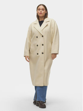 Vero Moda Curve Vero Moda Curve Kabát pro přechodné období 10297180 Écru Regular Fit
