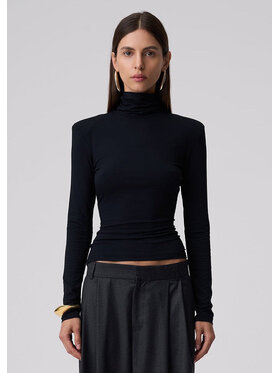 Le Collet Le Collet Bluzka LIO Czarny Extra Slim Fit