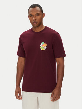 adidas adidas T-Shirt JW2976 Bordowy Loose Fit