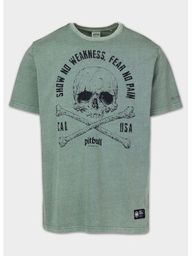 PITBULL PITBULL T-Shirt FEAR NO PAIN Zielony Regular Fit