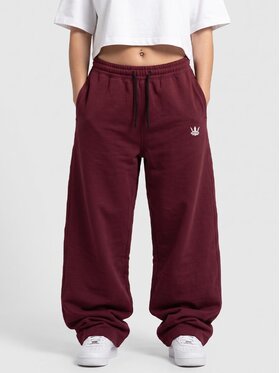 Jigga Wear Jigga Wear Spodnie dresowe Szerokie 133096 Bordowy Regular Fit