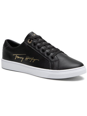 Tommy Hilfiger Tommy Hilfiger Сникърси Th Signature Cupsole Sneaker FW0FW05543 Черен
