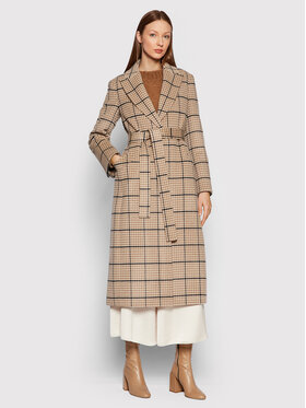 MAX&Co. MAX&Co. Вълнено палто Riflesso 70140621 Кафяв Regular Fit