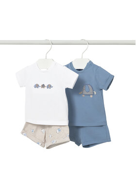 Mayoral Mayoral Σετ 2 t-shirts και παντελόνι 1652 Μπλε Regular Fit