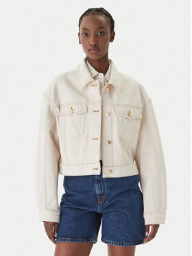 HUGO HUGO Jeansjacke Gisolia 50559618 Écru Relaxed Fit