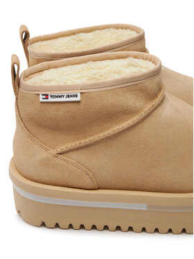 Tommy Jeans Čizme Za Snijeg Tjw Suede Flatform Boot Wl EN0EN02599 Bež