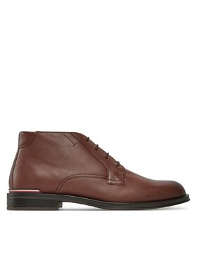 Tommy Hilfiger Tommy Hilfiger Trzewiki Core Rwb Hilfiger Lth L Boot FM0FM04804 Brązowy