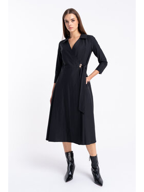 CLICK CLICK Φόρεμα καθημερινό 60-6168 Μαύρο Flare Fit