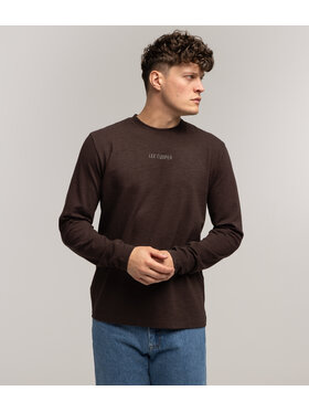 Lee Cooper Lee Cooper Longsleeve MARCEL 2150 Brązowy Regular Fit