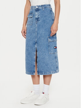 Tommy Jeans Tommy Jeans Jeans suknja Claire DW0DW18226 Plava Regular Fit