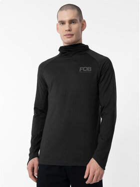 4F 4F Termo bielizeň vrchné diely 4FAW23UBRUM038 Čierna Slim Fit