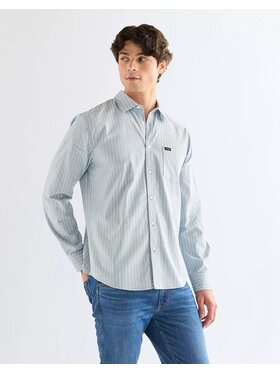 Wrangler Wrangler Koszula 1 PKT SHIRT Niebieski Regular Fit