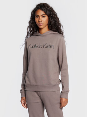 Calvin Klein Calvin Klein Bluza Embroidered Logo K20K205414 Brązowy Regular Fit